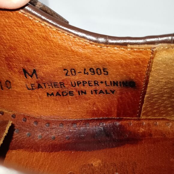 Johnston & Murphy Mens Grey Nubuck and Brown Leather Saddle Oxfords 10 M Italy main image 9